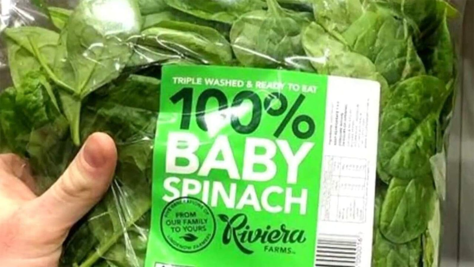 Contaminated baby spinach elicits health scare in Australia
