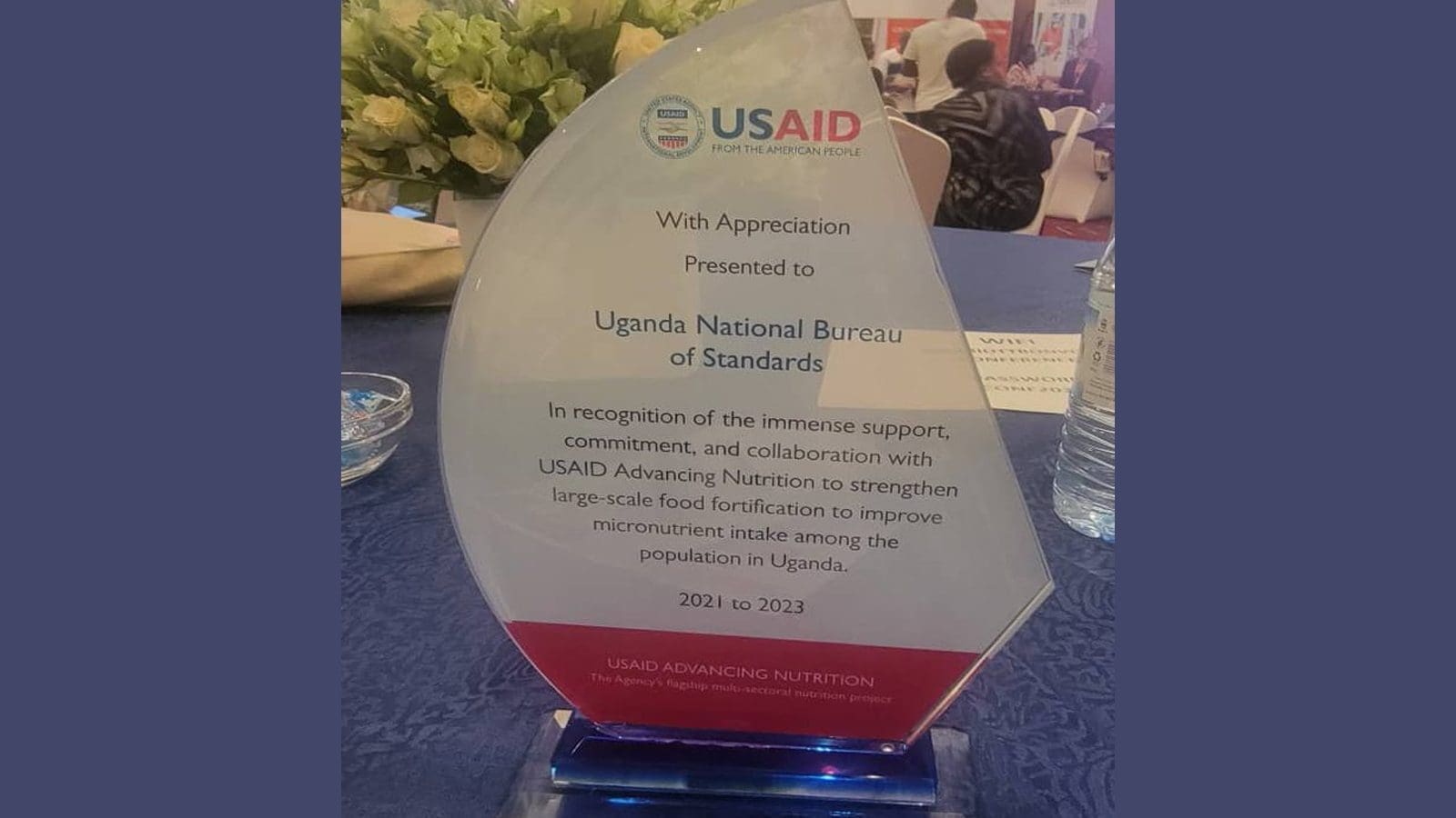 Uganda National Bureau of Standards recognized for advancing nutrition through food fortification